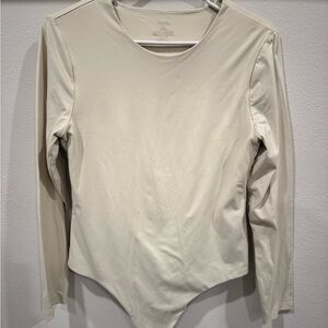 nuuds Cream Long Sleeve Bodysuit